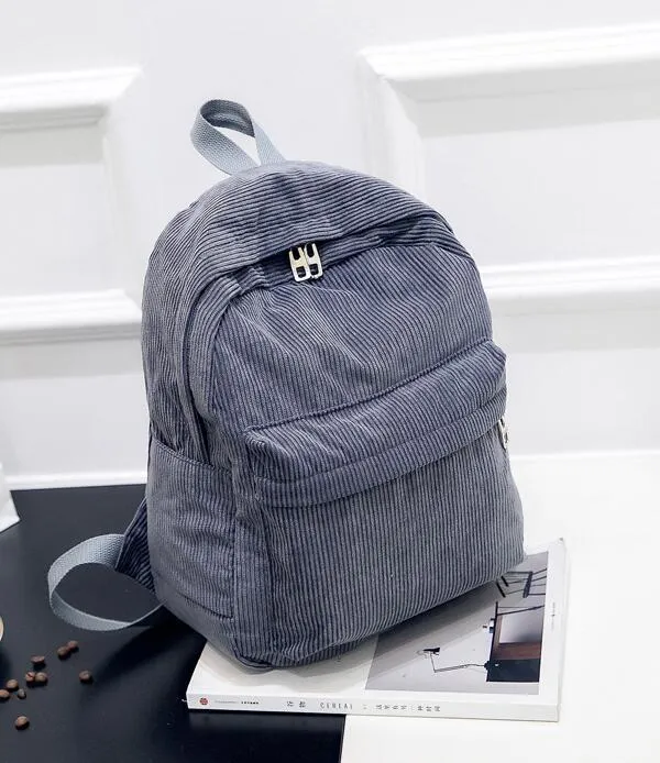 Corduroy Men's And Women's Multipurpose Large Capacity Backpack