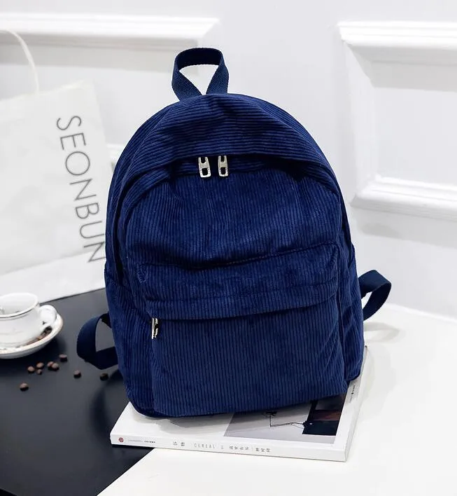 Corduroy Men's And Women's Multipurpose Large Capacity Backpack
