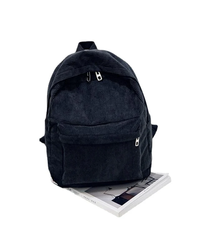 Corduroy Men's And Women's Multipurpose Large Capacity Backpack