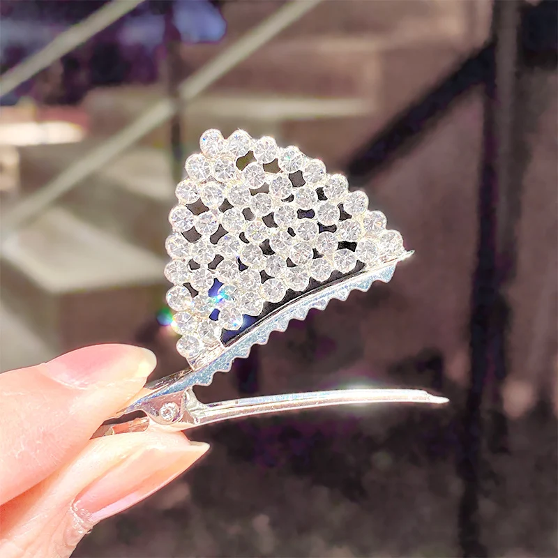 Sweet Women Rhinestone Hairpin Cute Cats