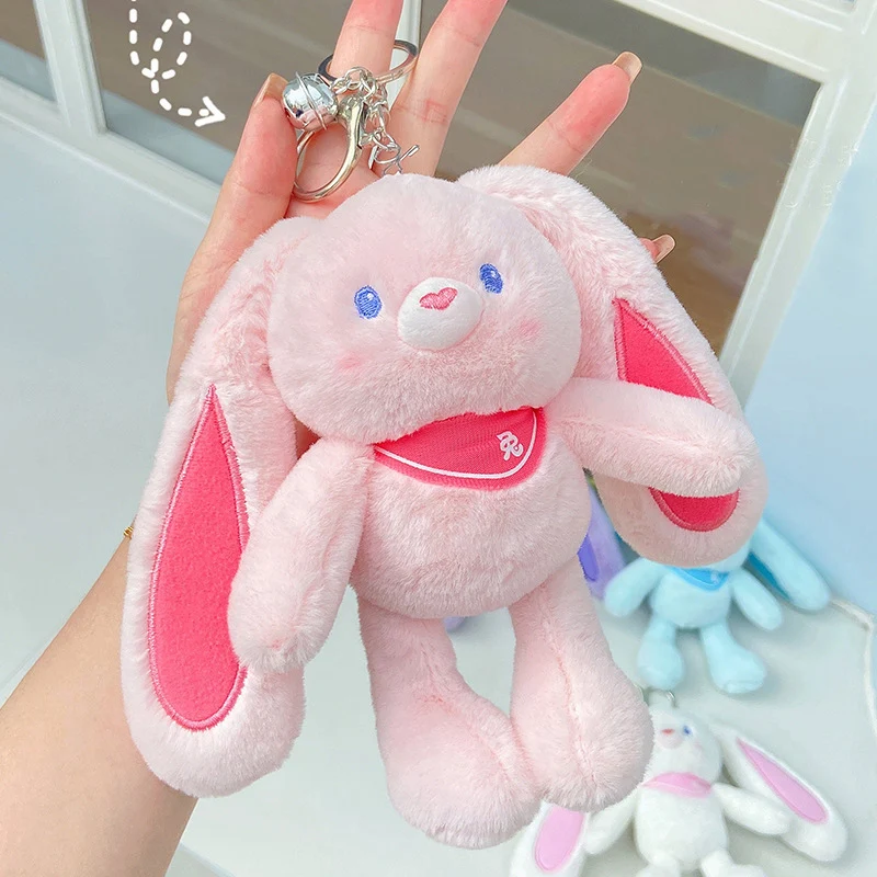 Plush Pull Ears Rabbit Stretch Doll Keychain