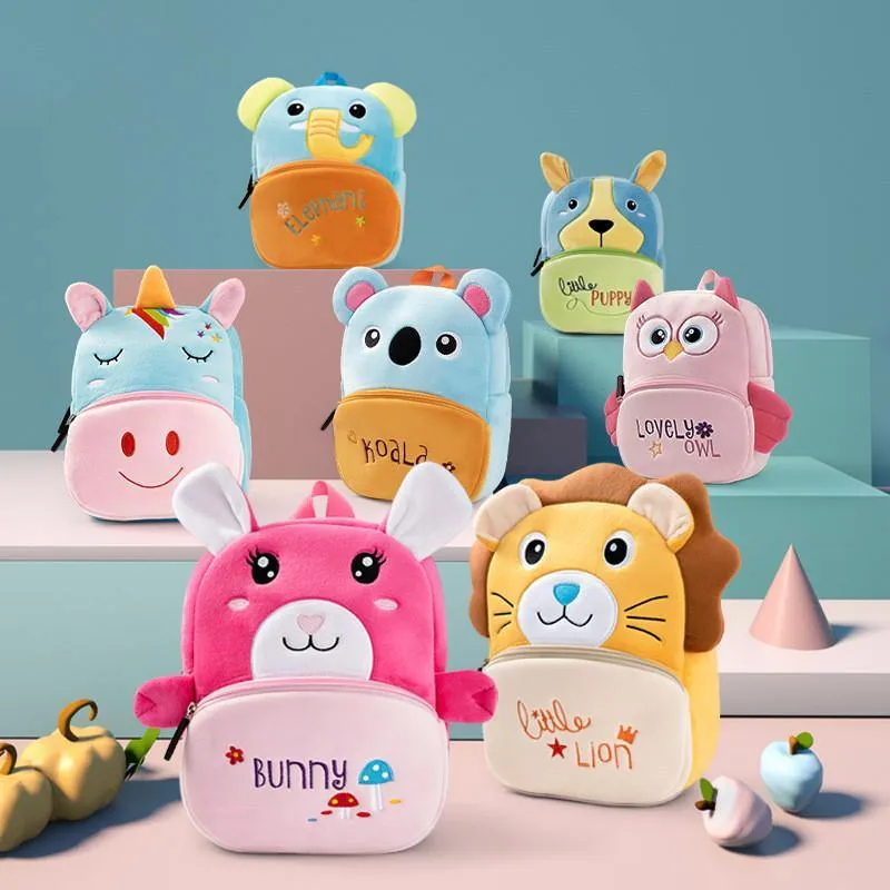 Plush Animal Preschool Backpacks