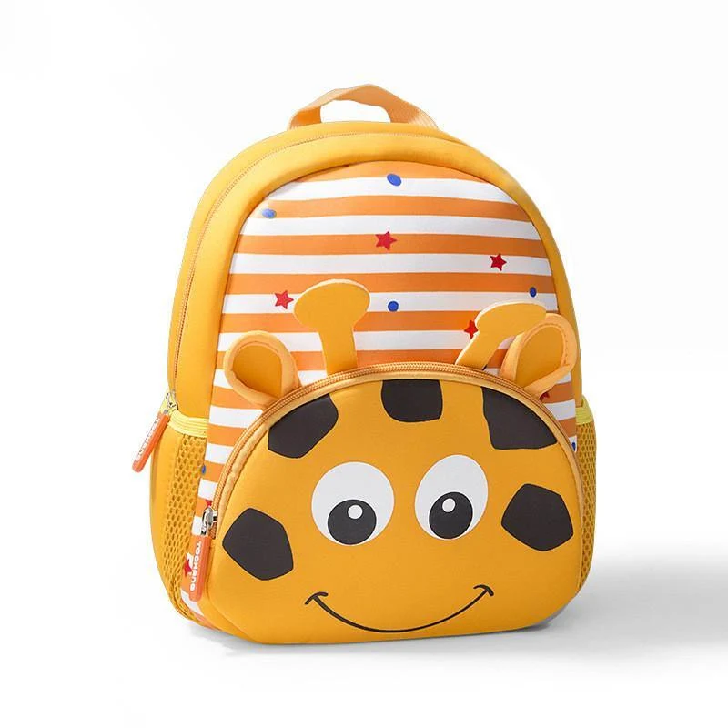 Cartoon Animal Striped Kindergarten Backpacks