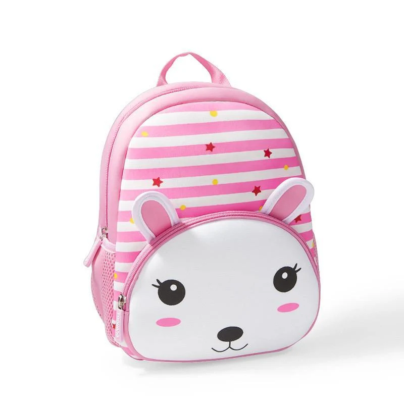 Cartoon Animal Striped Kindergarten Backpacks