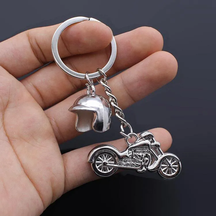 Motorcycle & Helmet Key Chain