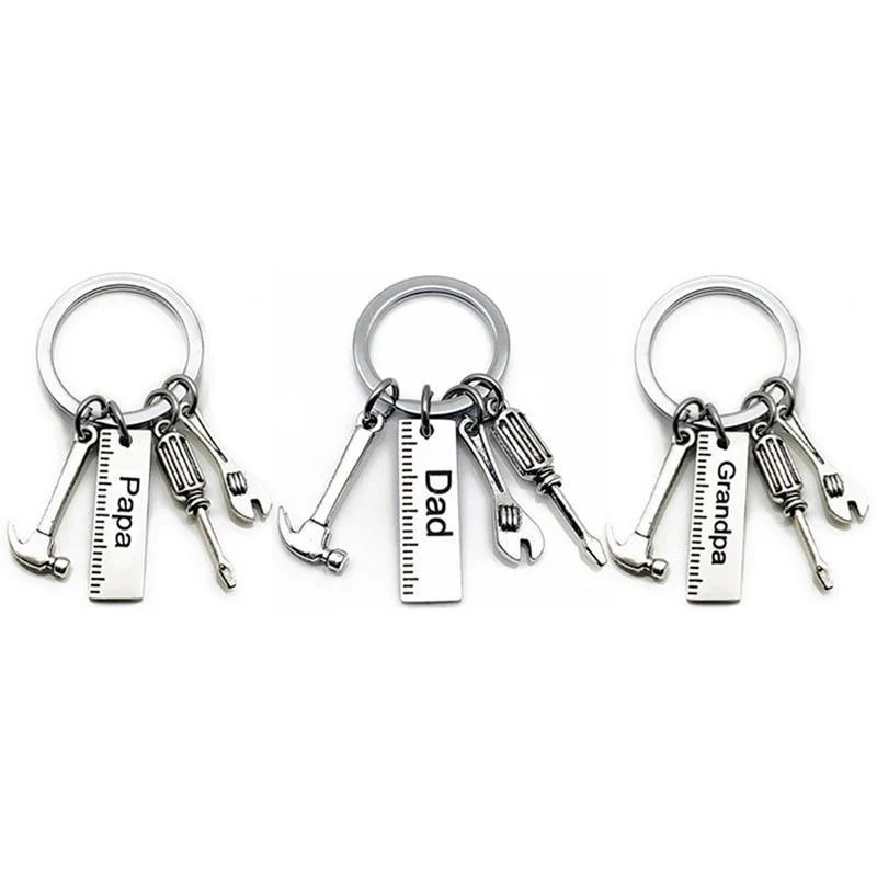 Dad Papa Grandpa Tools Keychains