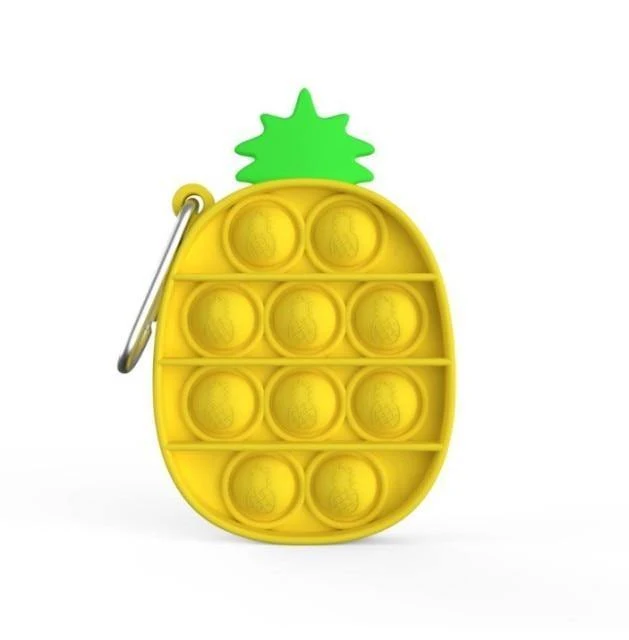 Fun Shape Bubble Pop Fidget Keychains