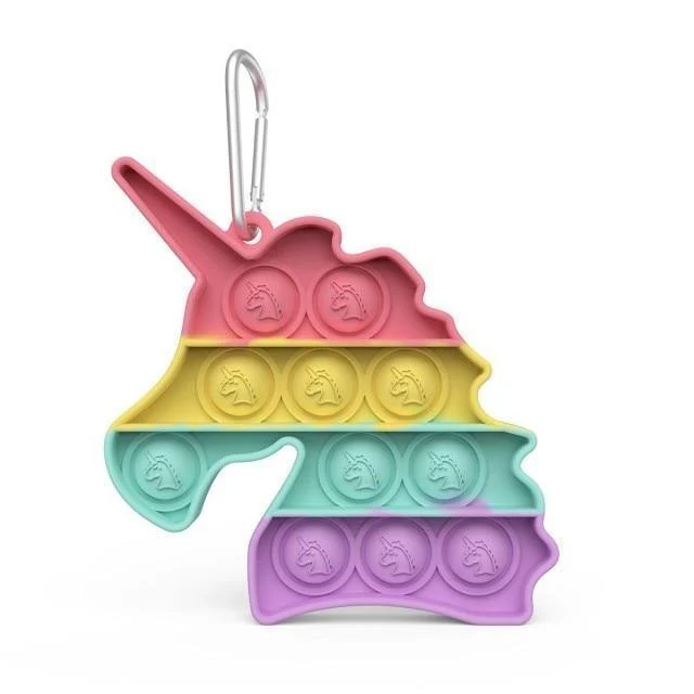 Fun Shape Bubble Pop Fidget Keychains
