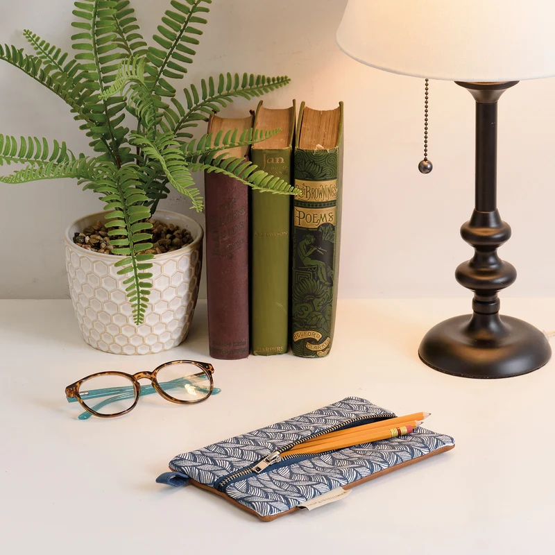 Wavy Navy - Pencil Pouch