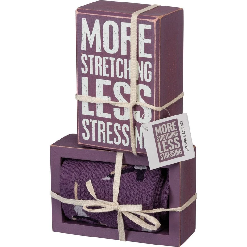 More Stretching - Box Sign & Sock Set