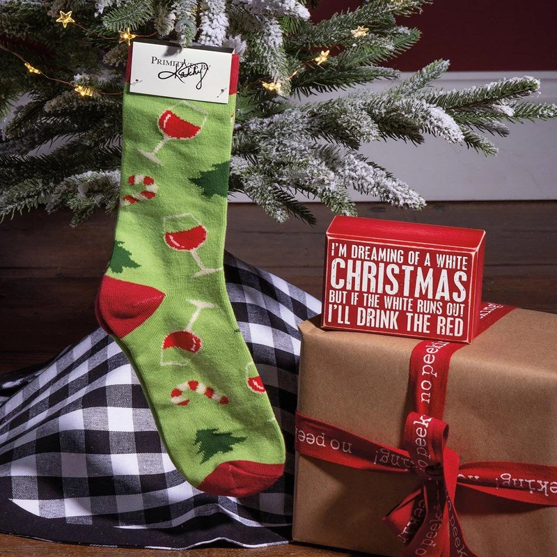 A White Christmas - Box Sign & Sock Set