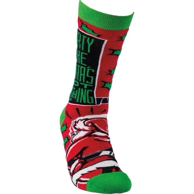 Party Like Santa's Not Watching - Socks
