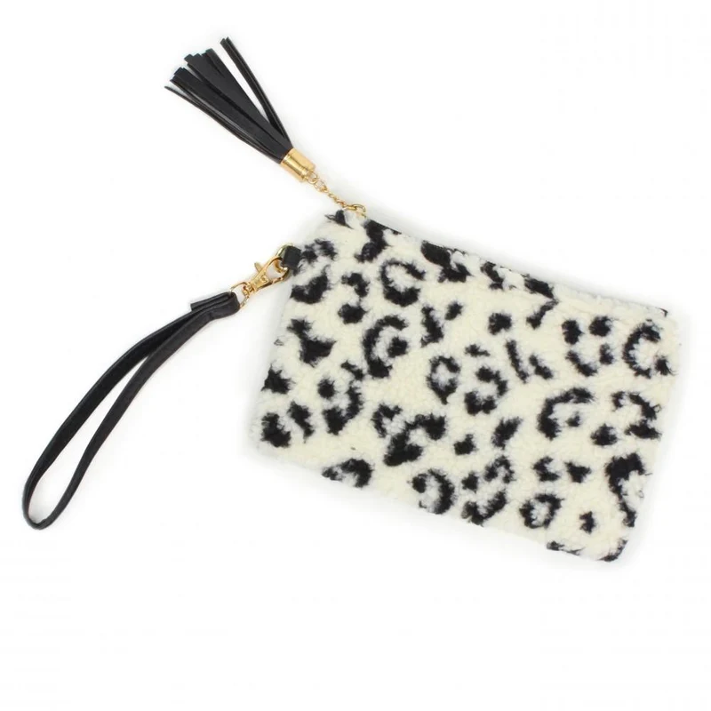 Plush Animal Print Winter Accessories