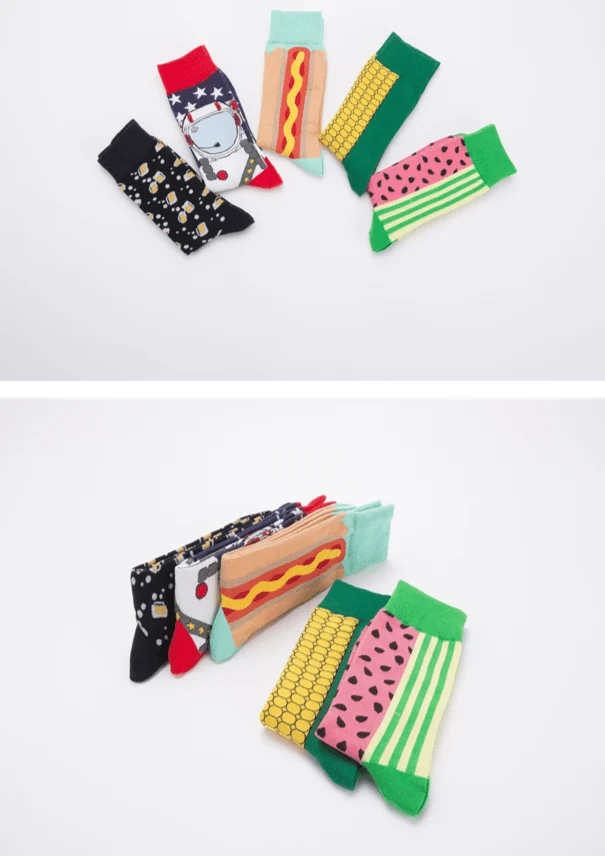 Summer BBQ Theme Novelty Socks