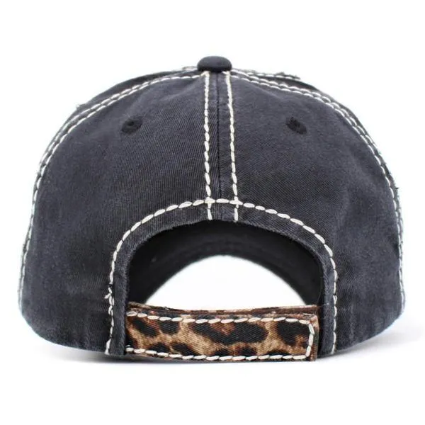 Football Mom Vintage Distressed Baseball Cap
