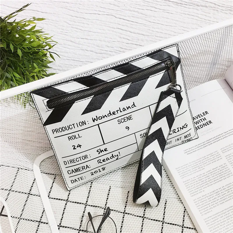 Movie Scene Board Large Clutch Handbag