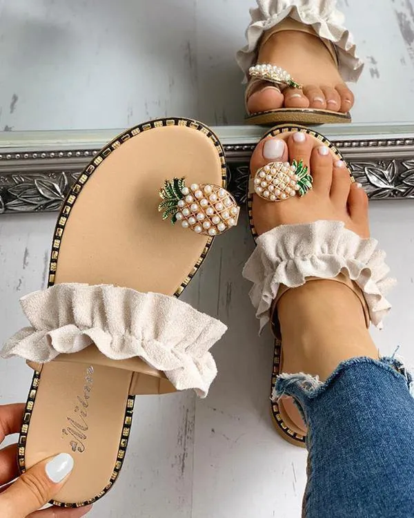 Pineapple flip-flops