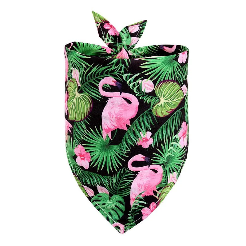 Tropical Flamingo Print Pet Bandanas