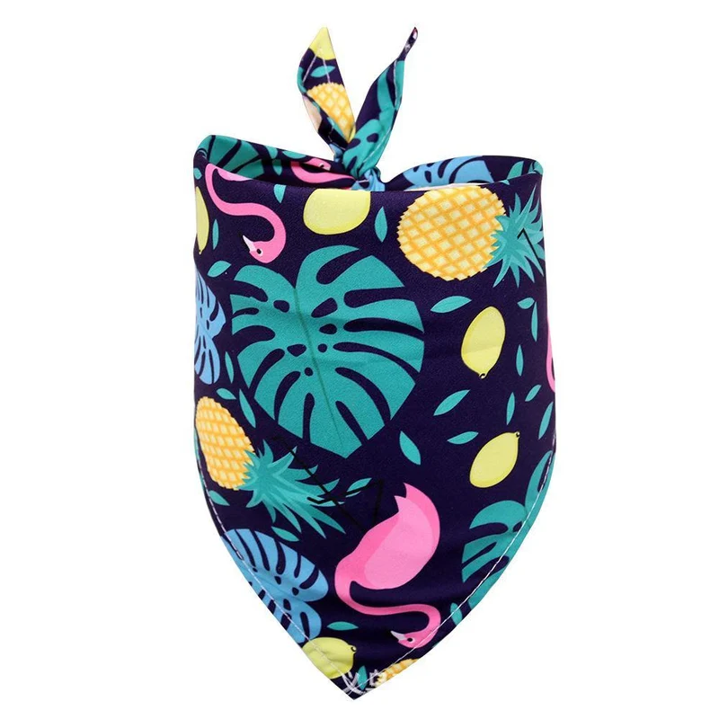 Tropical Flamingo Print Pet Bandanas