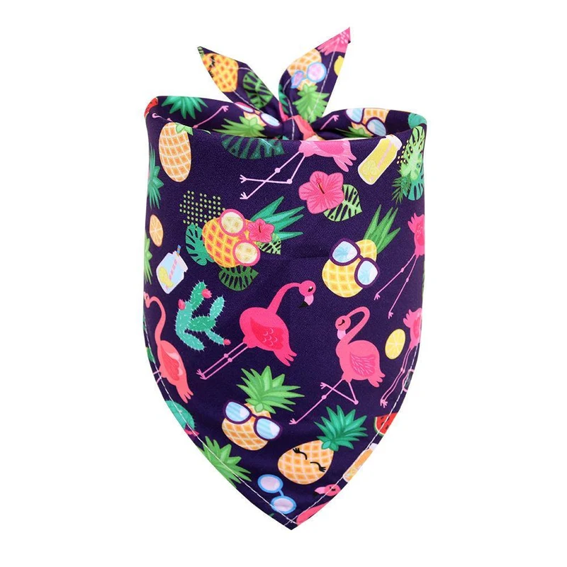 Tropical Flamingo Print Pet Bandanas