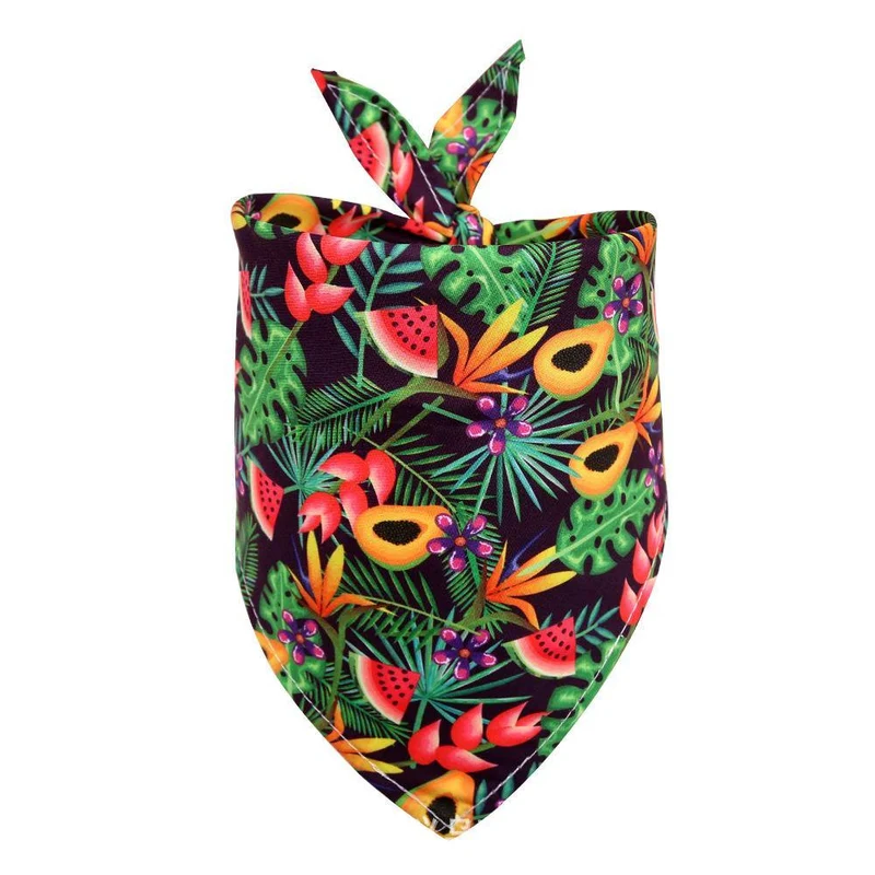 Tropical Flamingo Print Pet Bandanas