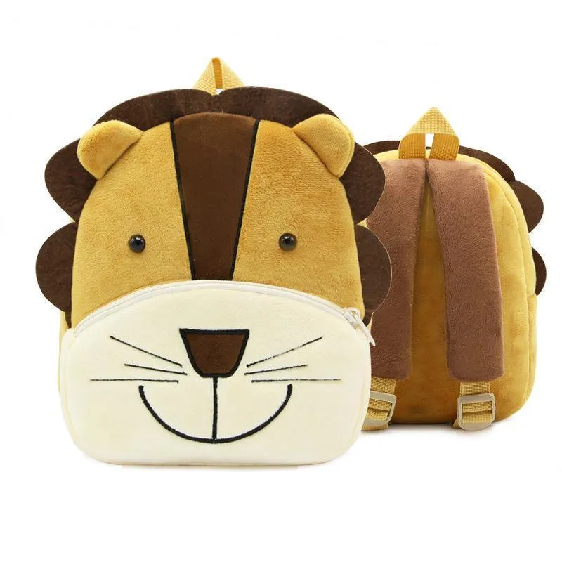 Plush Cartoon Animal Backpack (Toddler)