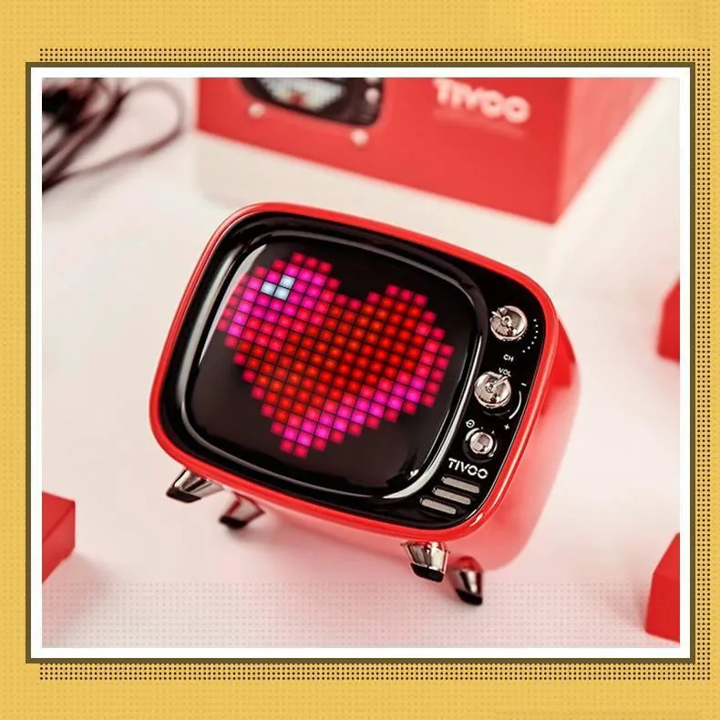 Pixel Art Bluetooth Alarm Clock Speaker