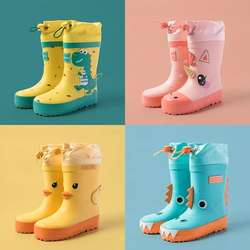 Cartoon Animal 3D Rain Boots (Child)