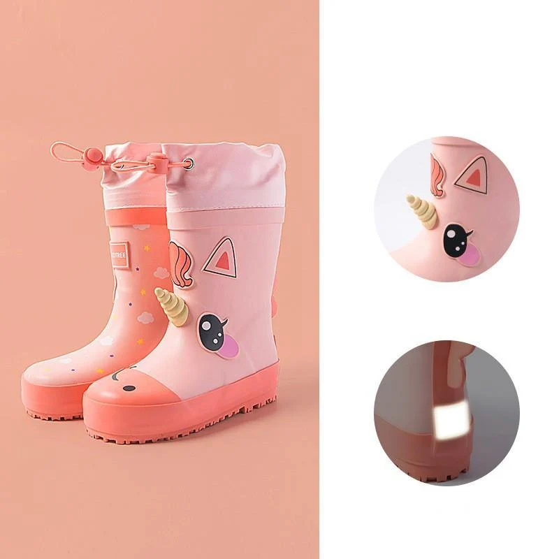 Cartoon Animal 3D Rain Boots (Child)