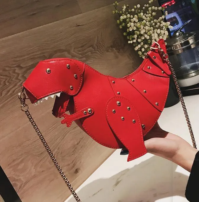 Dinosaur Leather Crossbody Purse