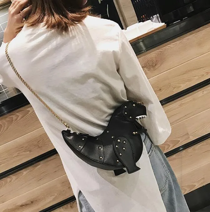 Dinosaur Leather Crossbody Purse