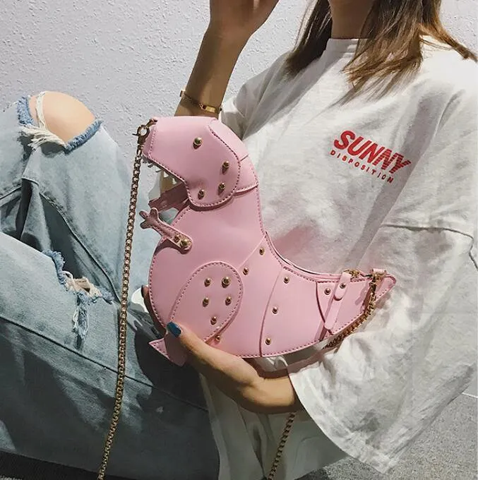 Dinosaur Leather Crossbody Purse