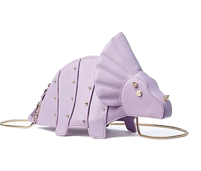 Dinosaur Lover's - Triceratops Shaped Shoulder Bag