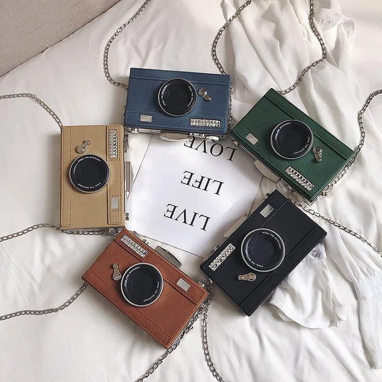 Unique Camara Shape Clutch Shoulder Bag