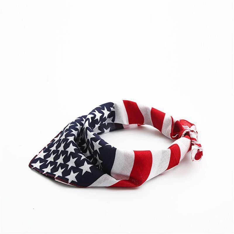American Flag Cotton Pet Scarf