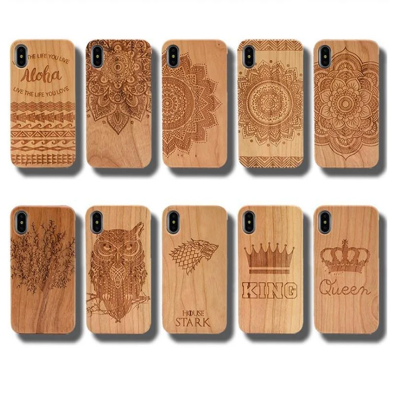 Wooden Etched iPhone Cases