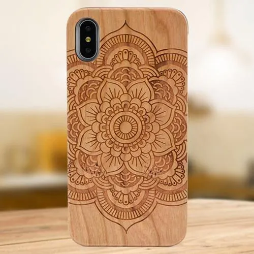 Wooden Etched iPhone Cases