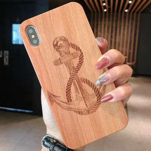 Wooden Etched iPhone Cases