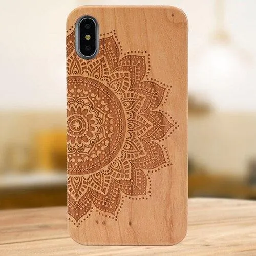 Wooden Etched iPhone Cases