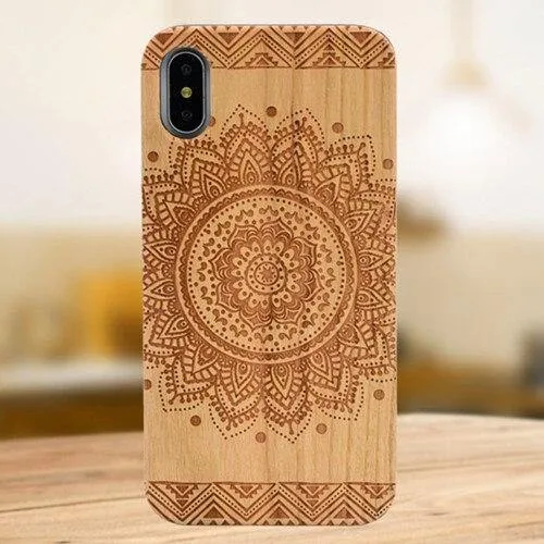 Wooden Etched iPhone Cases