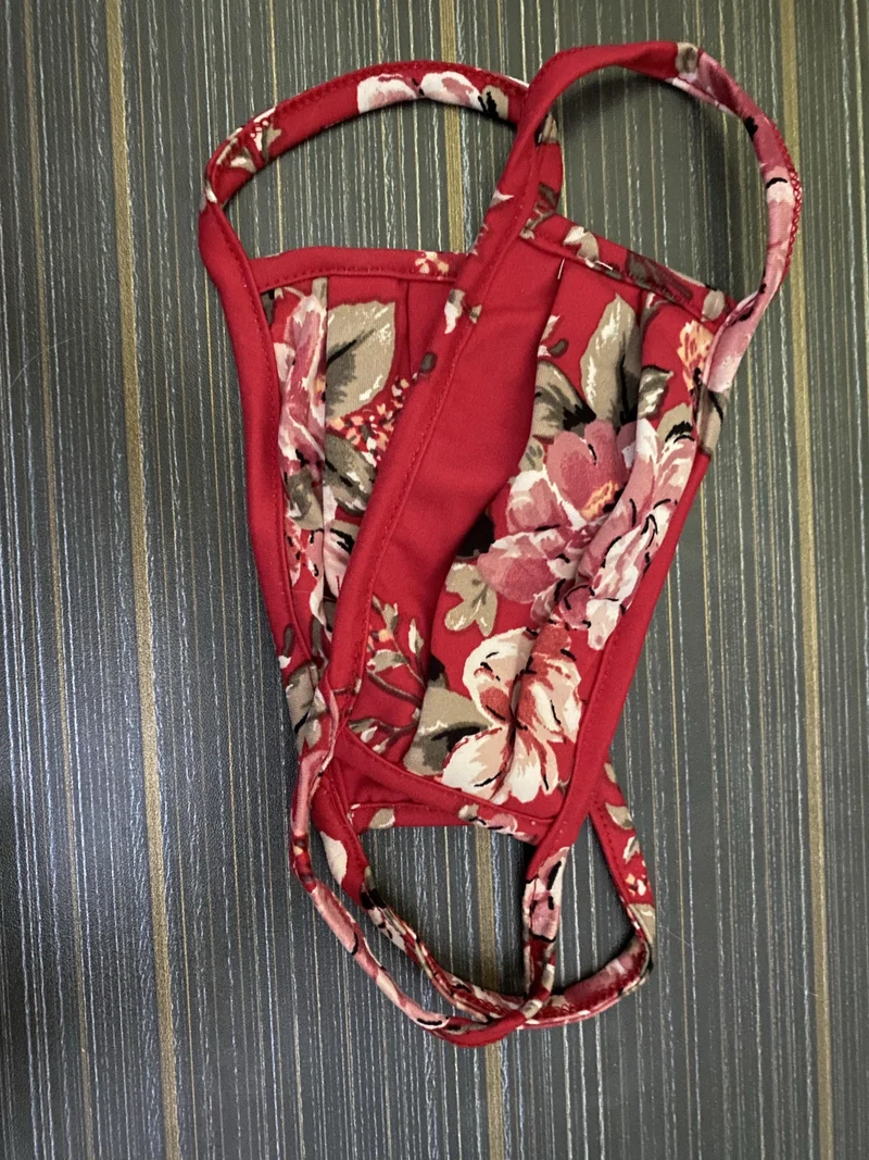 Floral Print Pleated T-Shirt Cloth Face Mask (Child)