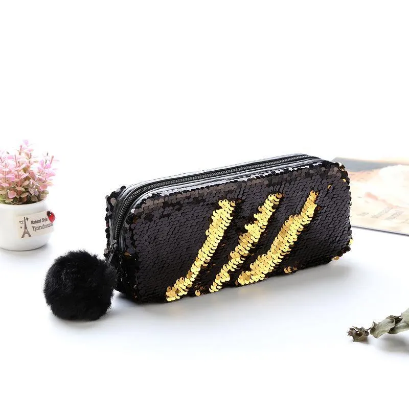 Sequins Color Changing Pencil Cases