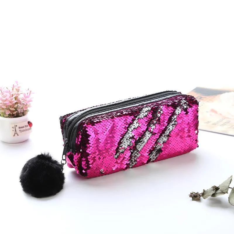 Sequins Color Changing Pencil Cases