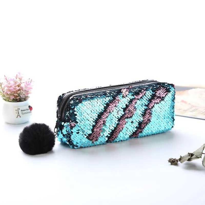 Sequins Color Changing Pencil Cases