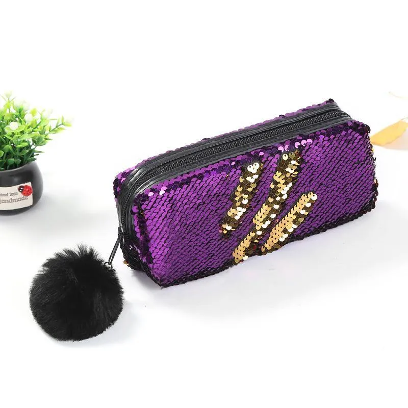 Sequins Color Changing Pencil Cases