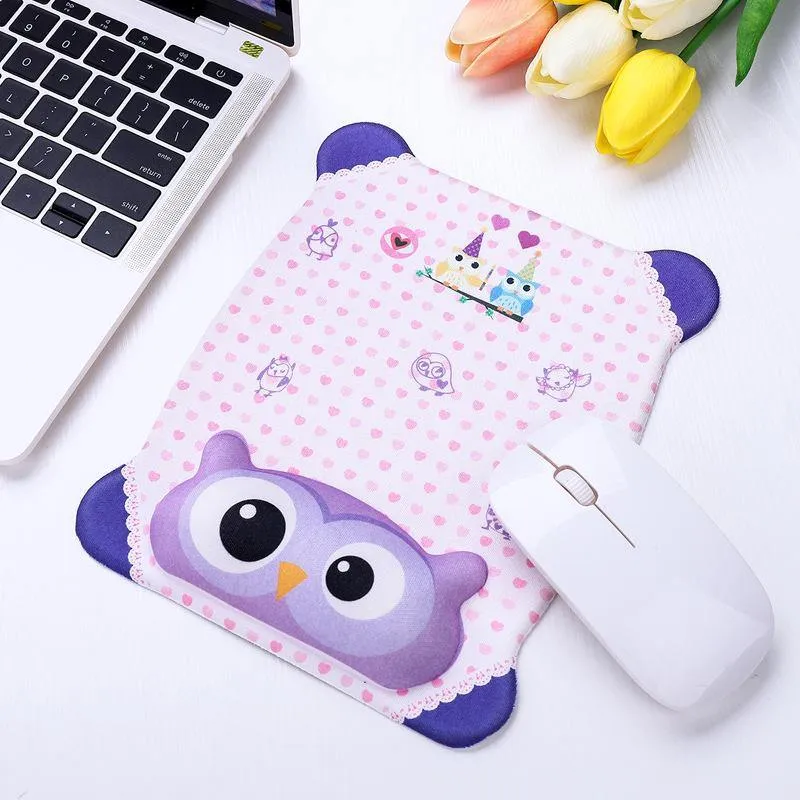 Cartoon Animal Mouse Pads with Wrist Support