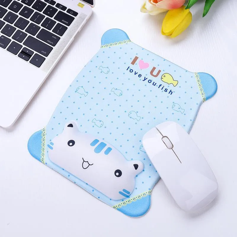 Cartoon Animal Mouse Pads with Wrist Support