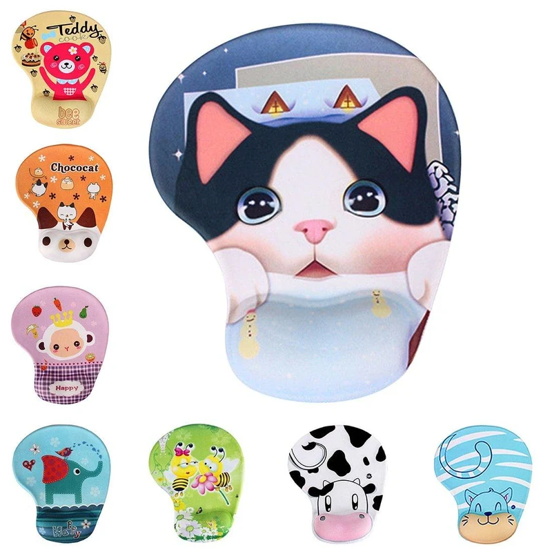 Cute Mouse Pads w/ Wrist Support