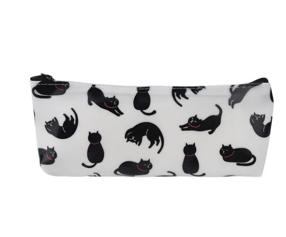Cat Pattern Silicone Pencil Cases