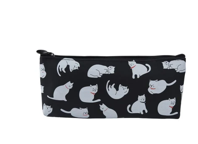 Cat Pattern Silicone Pencil Cases